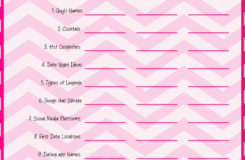 Think Fast Free Printable Ladies Night Game