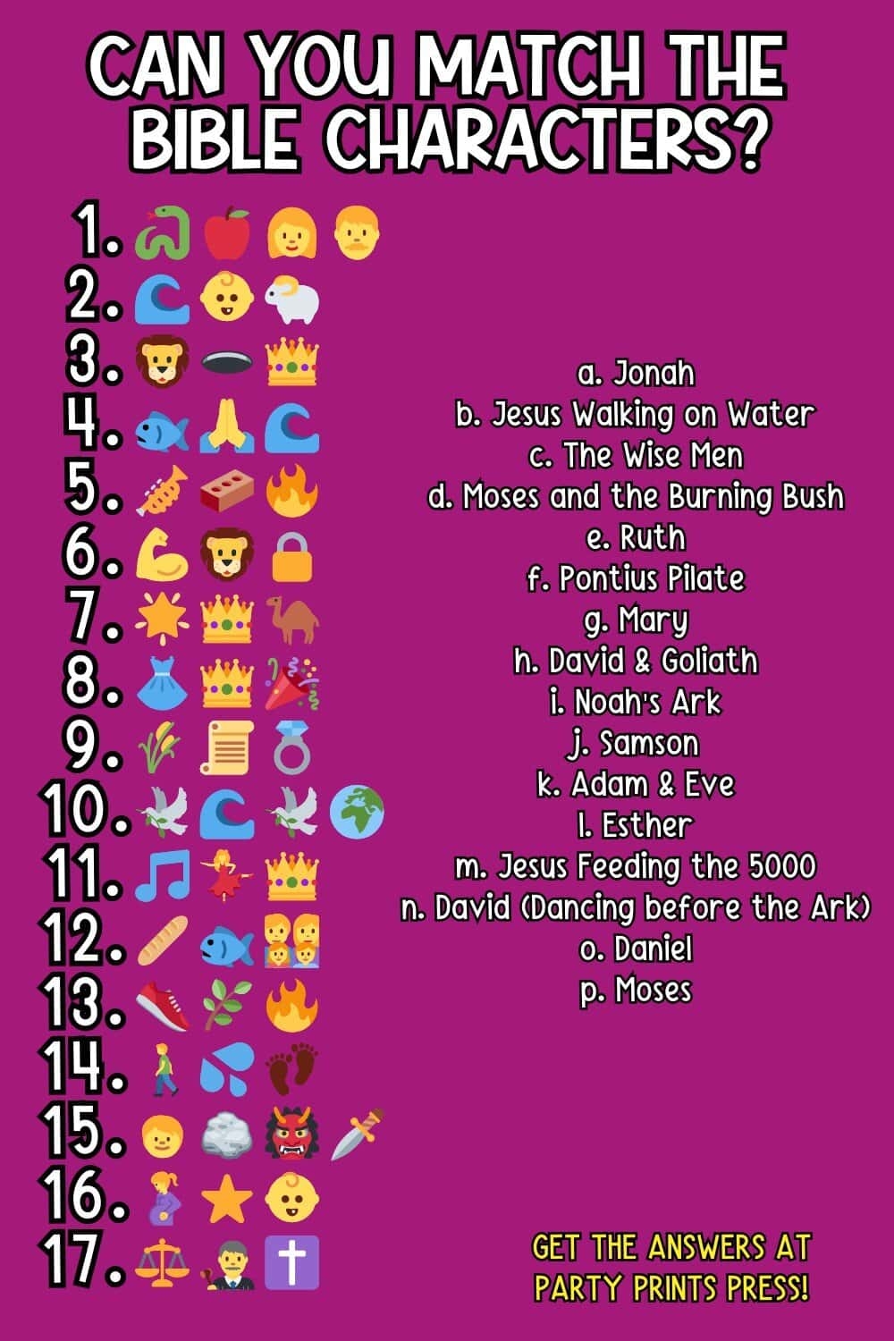 This Bible Emoji Character Quiz Makes The Perfect Church Game 