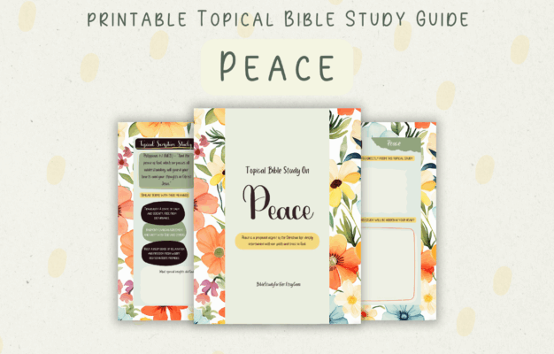 Topical Bible Study Lesson On Peace By Heather Bixler