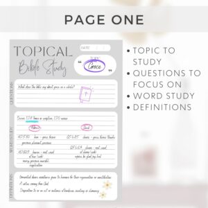 Topical Bible Study Printable Bible Subject Study Digital Template Bible Notes Goodnote Bible Study Template Bible Journaling Study Notes Etsy
