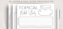 Topical Bible Study Printable Bible Subject Study Digital Template Bible Notes Goodnote Bible Study Template Bible Journaling Study Notes Etsy