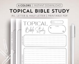 Topical Bible Study Printable Bible Subject Study Digital Template Bible Notes Goodnote Bible Study Template Bible Journaling Study Notes Etsy