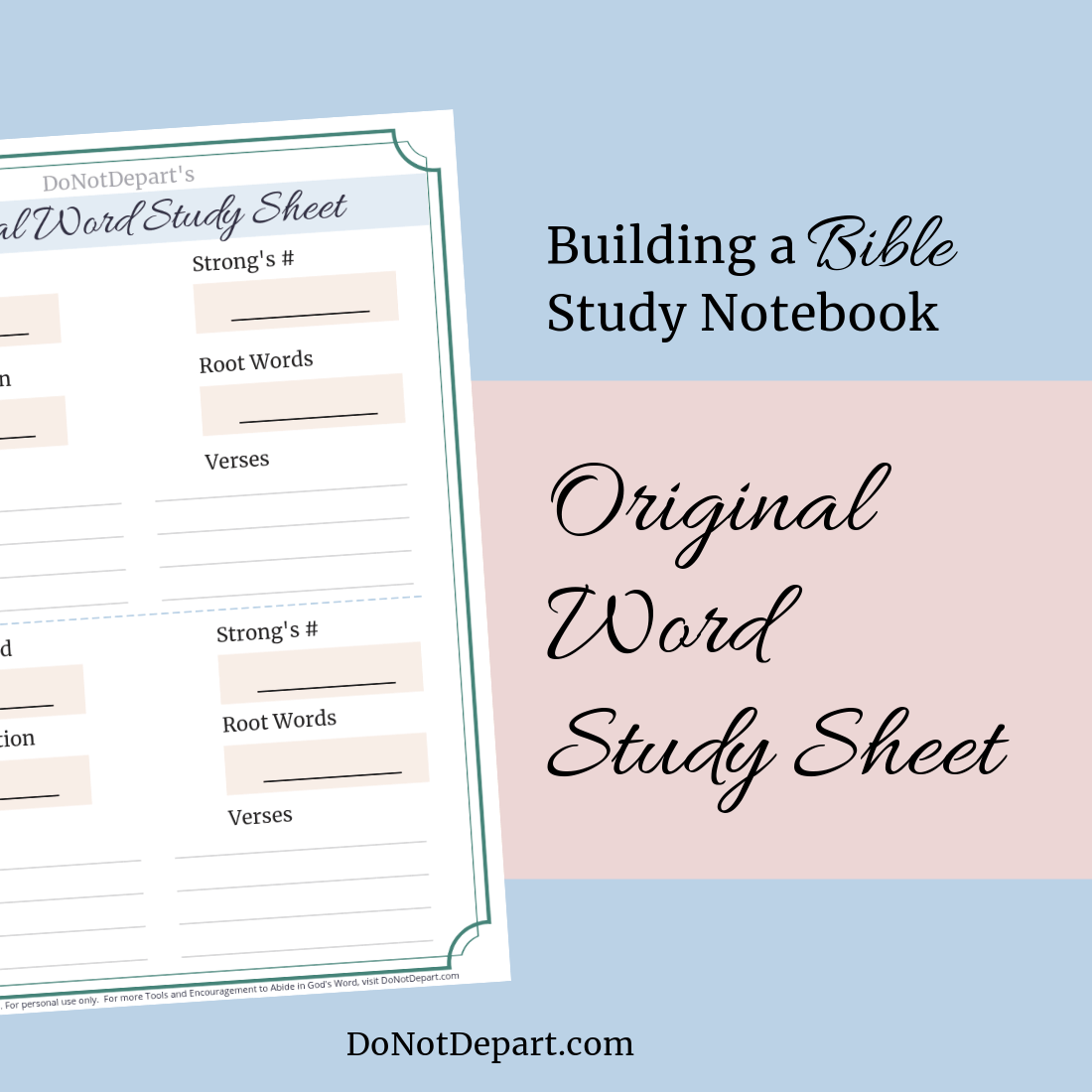 Free Printable Topical Bible Study