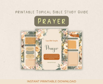 Topical Study On Prayer Guide For Women Beginners Sunday School Lessons Worksheets Digital Downloads Faith Printables Etsy