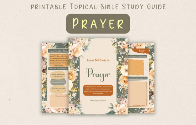 Topical Study On Prayer Guide For Women Beginners Sunday School Lessons Worksheets Digital Downloads Faith Printables Etsy