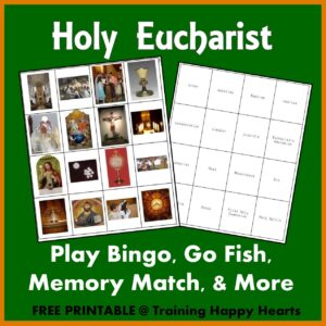 Training Happy Hearts Get A FREE Printable Holy Eucharist Game Set