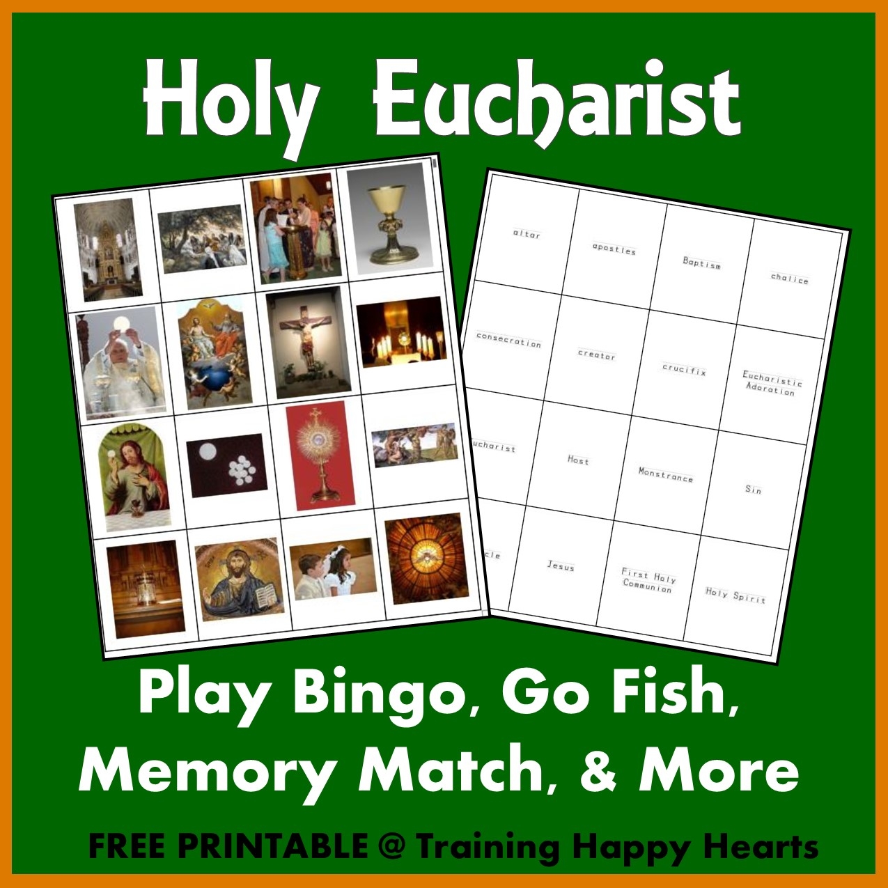 Training Happy Hearts Get A FREE Printable Holy Eucharist Game Set 