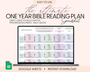Ultimate Chronological Bible Reading Plan Printable Bible Tracker One Year Bible Plan Daily Devotion Plan Bible Study Download Google Sheets Etsy