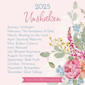 Unshaken Scripture Writing 2025 The Ruffled Mango