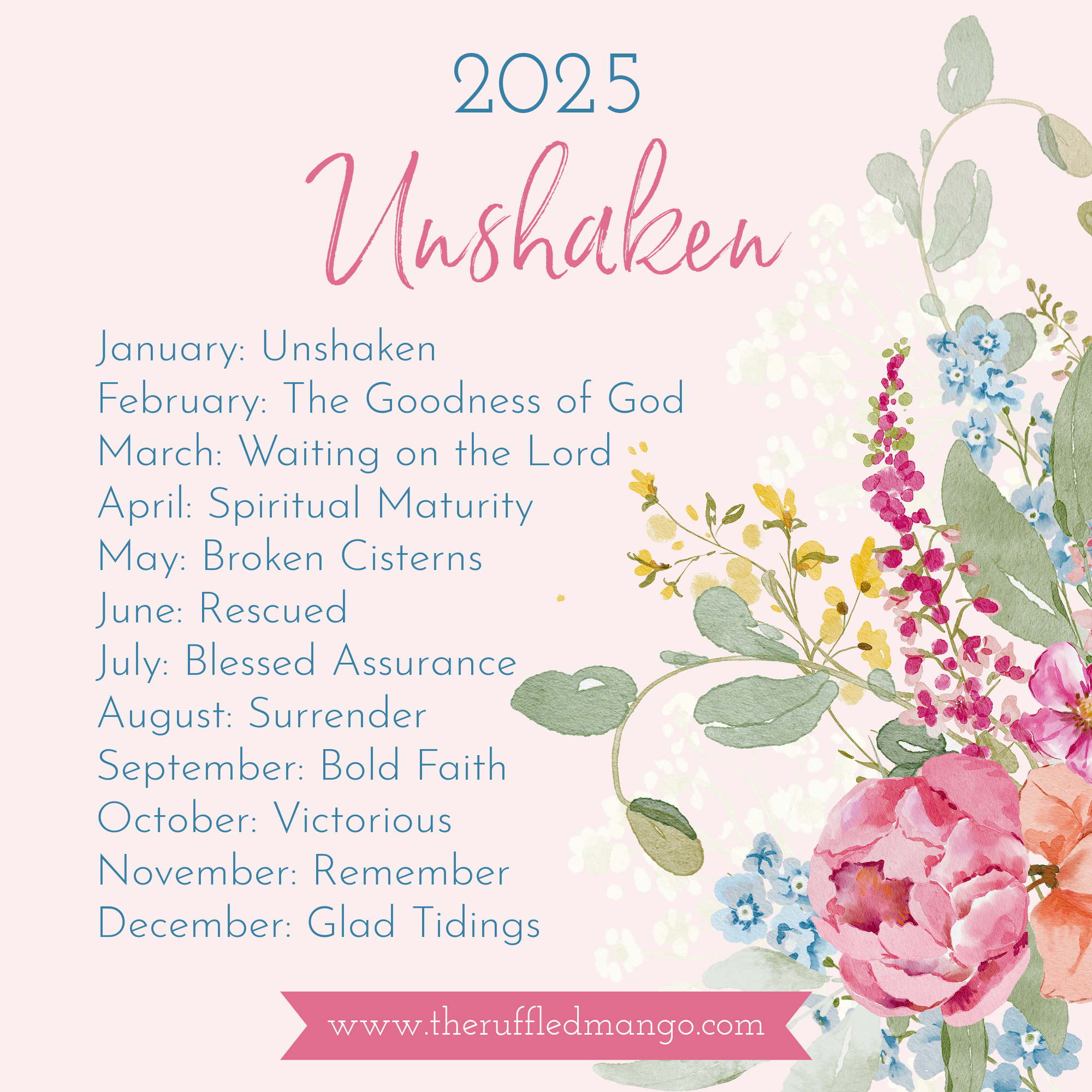 Unshaken Scripture Writing 2025 The Ruffled Mango