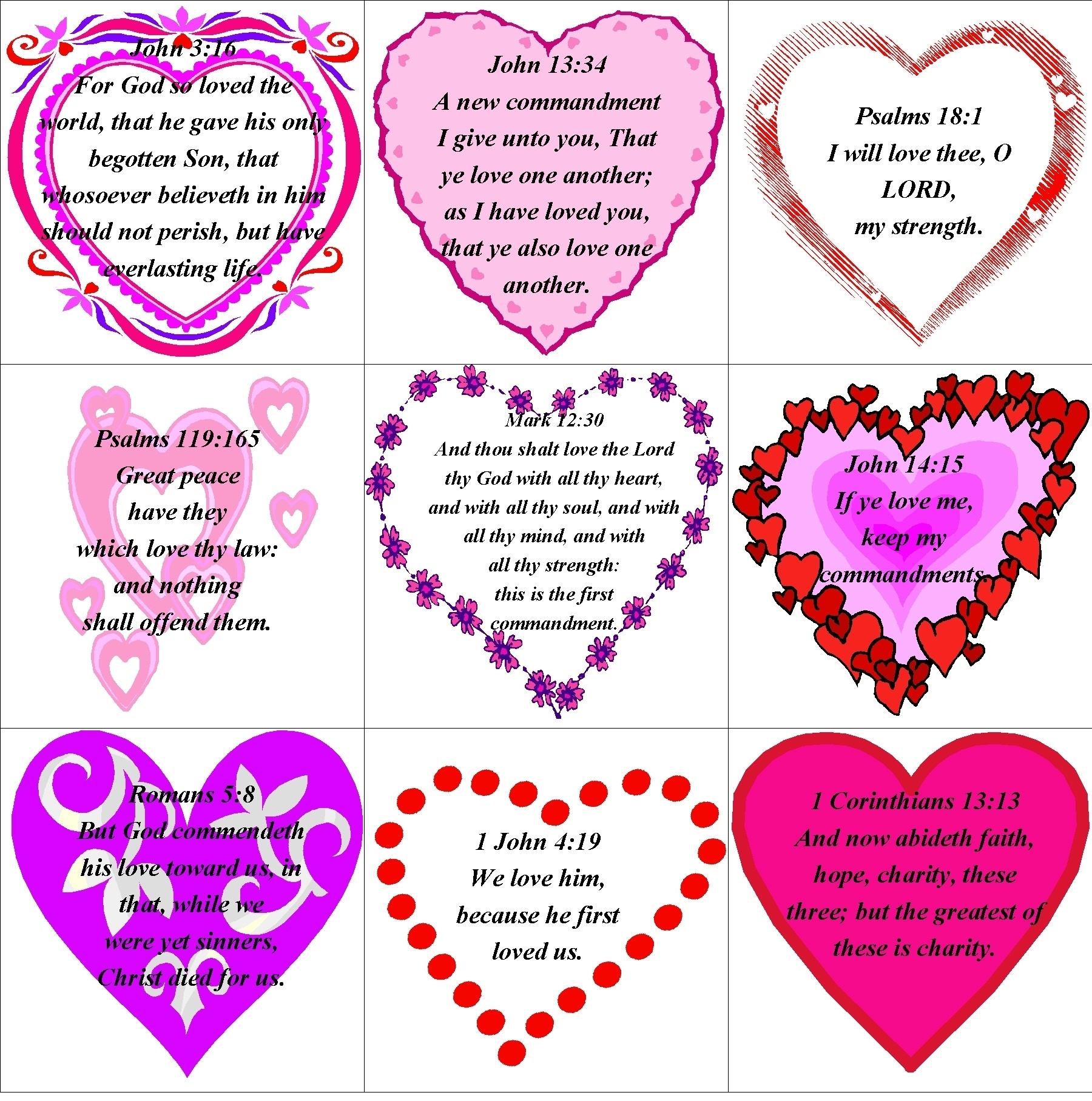 Unto Him That Loved Us Free Printable Scripture Valentines 