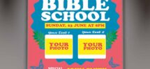 Vacation Bible School Card Printable Template PSDmarket