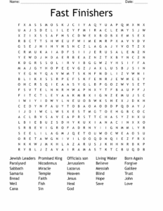 Vacation Bible School Word Search WordMint