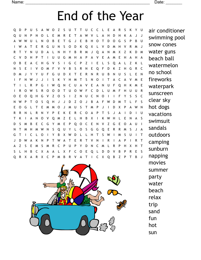 Vacation Bible School Word Search WordMint