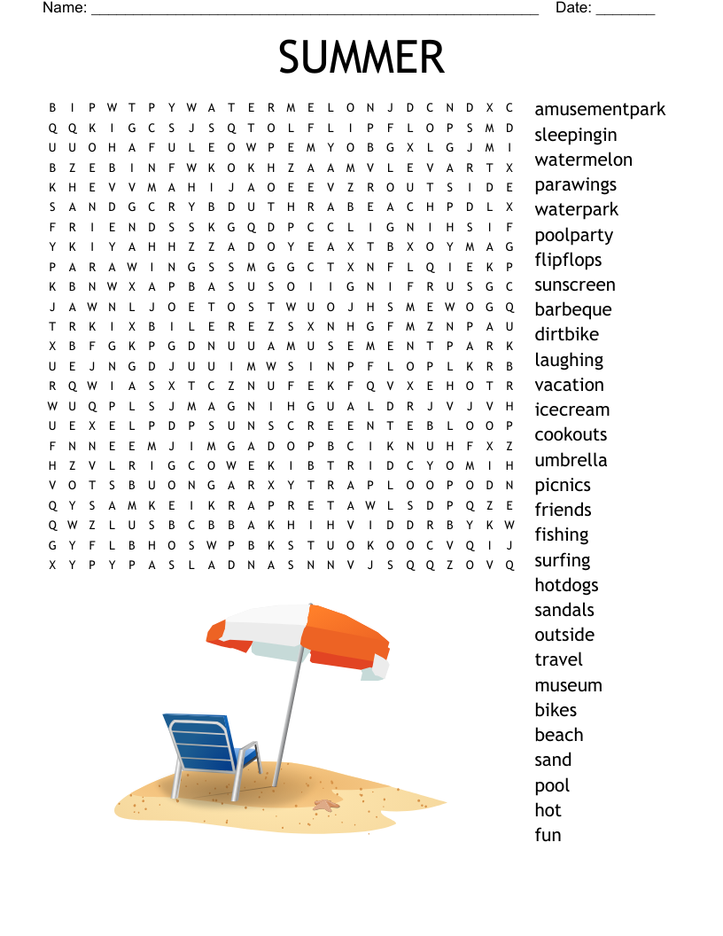 Vation Bible School Free Word Search Printable PDF