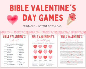 Valentine s Bible Games Valentine s Church Games Valentine s Party Games Valentine s Games Christian Valentines Games Printable Etsy