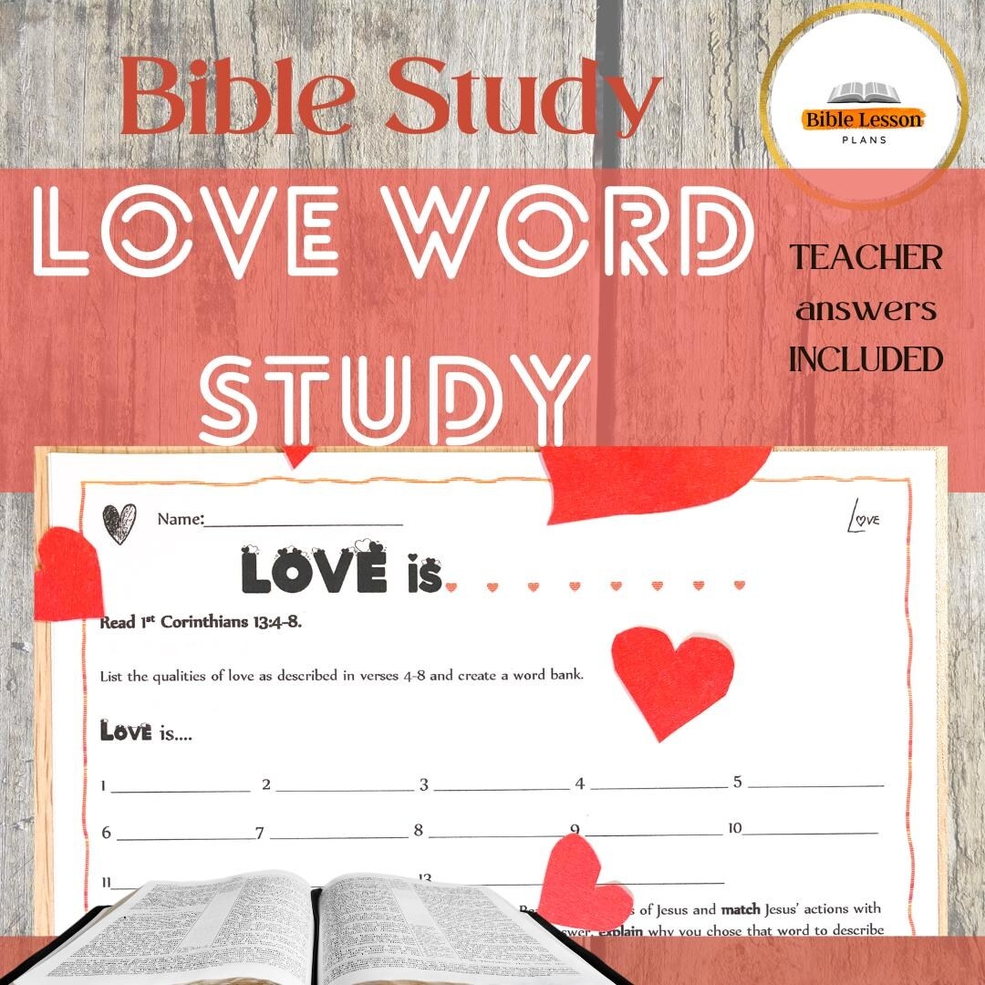 Valentine s Day Bible Study What Is Love Bible Study Verses About Love Jesus Love Valentine s Day Bible Lesson Bible Lesson Valentines Etsy