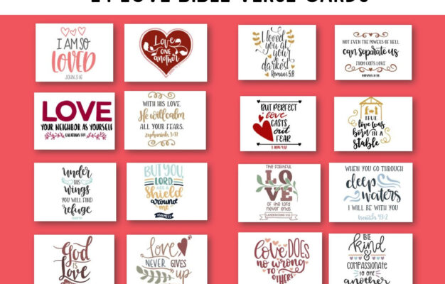 Valentine s Day Cards Printable Bible Verse Valentine Cards Love