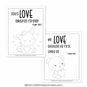 Valentine s Day Coloring Pages Set 2 Bible Crafts Shop