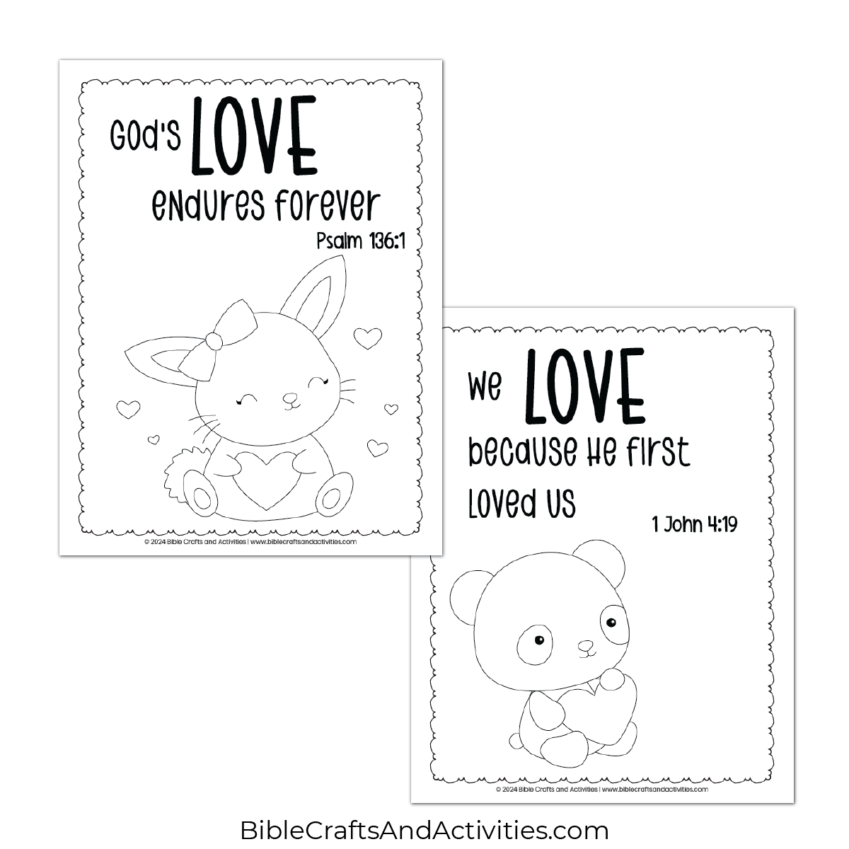 Valentine s Day Coloring Pages Set 2 Bible Crafts Shop