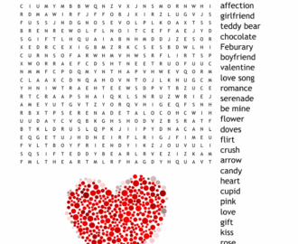 Valentine Word Search WordMint