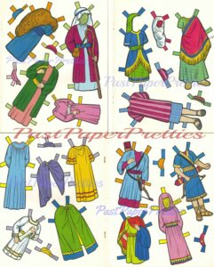 Vintage Paper Dolls Bible Children C 1960s Printable PDF Instant