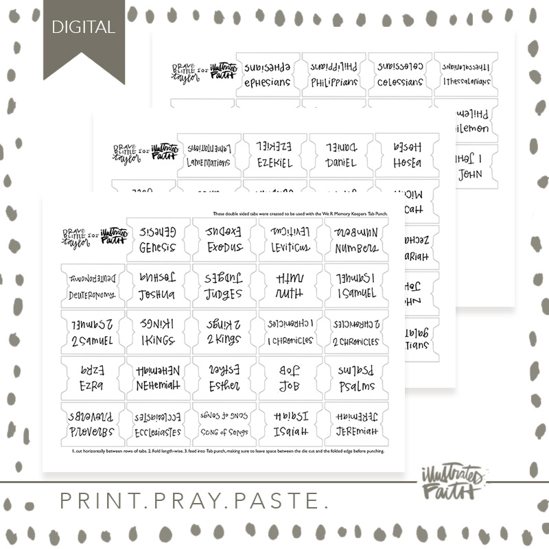 Watercolor Bible Tabs Illustrated Faith