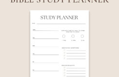 Weekly Bible Study Planner Printable PDF Download Christian Printable Christian Planner Etsy