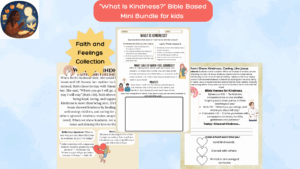 What Is Kindness Mini Bundle Bible Lesson For Kids With Drawing Prompt Journal Page And Fact