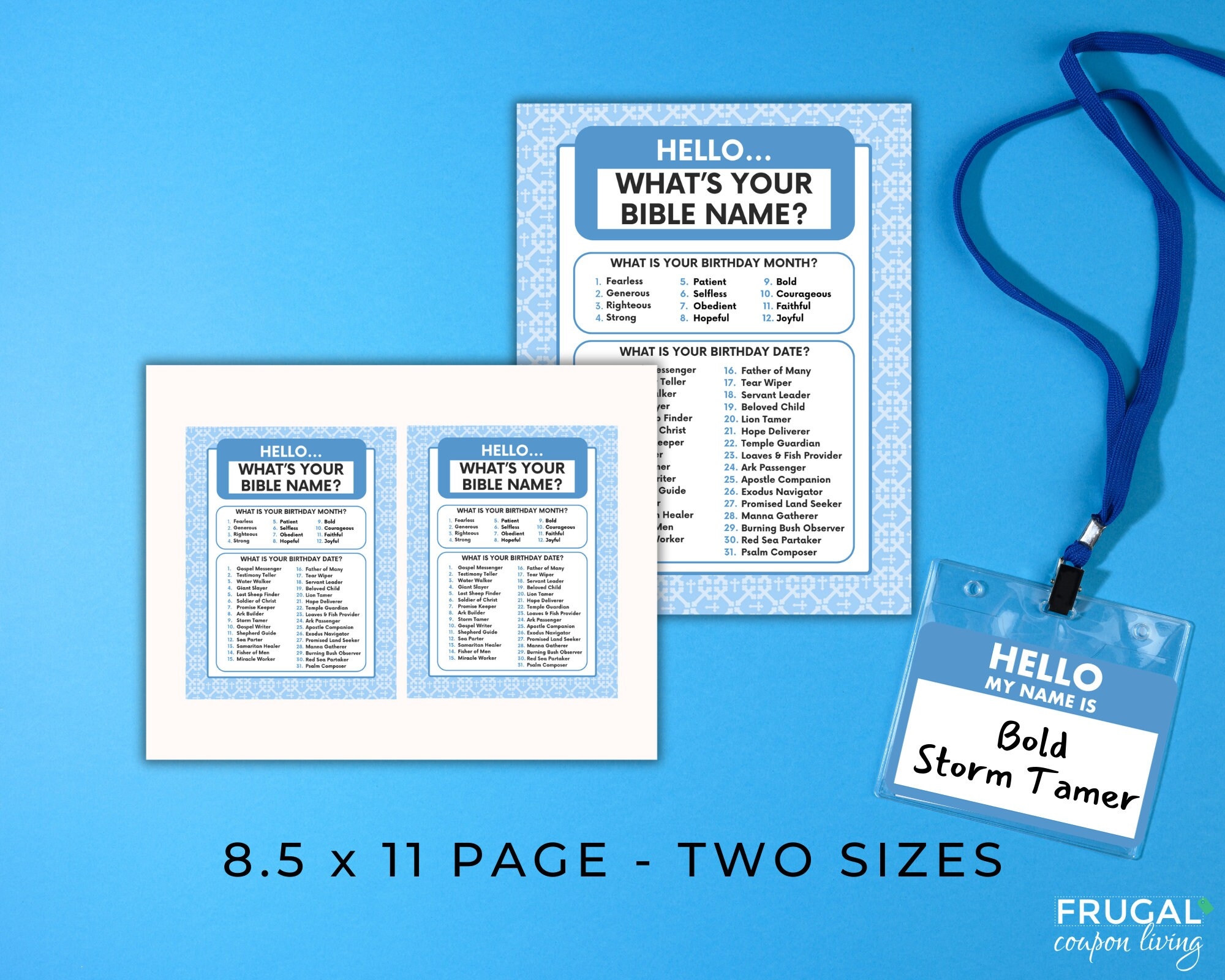 What s Your Bible Name Game Printable What s Your Name Activity Sign And hello Name Tags Editable PDF What s Your Name Church Game Etsy
