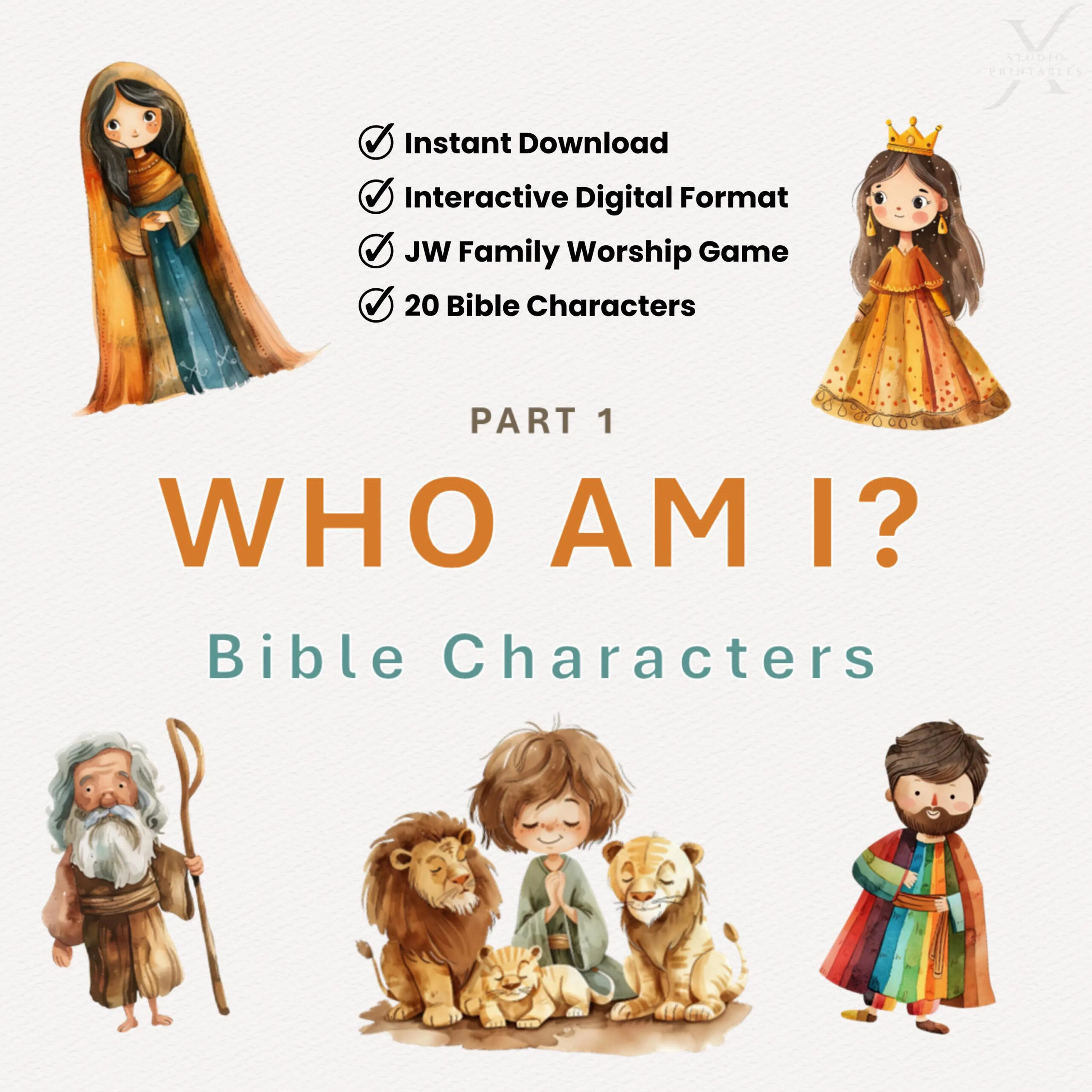 Who Am I Bible Characters Part 1 Game JW Family Worship Game Fun Bible Trivia For Kids U0026 Adults Digital Download Powerpoint Format Etsy