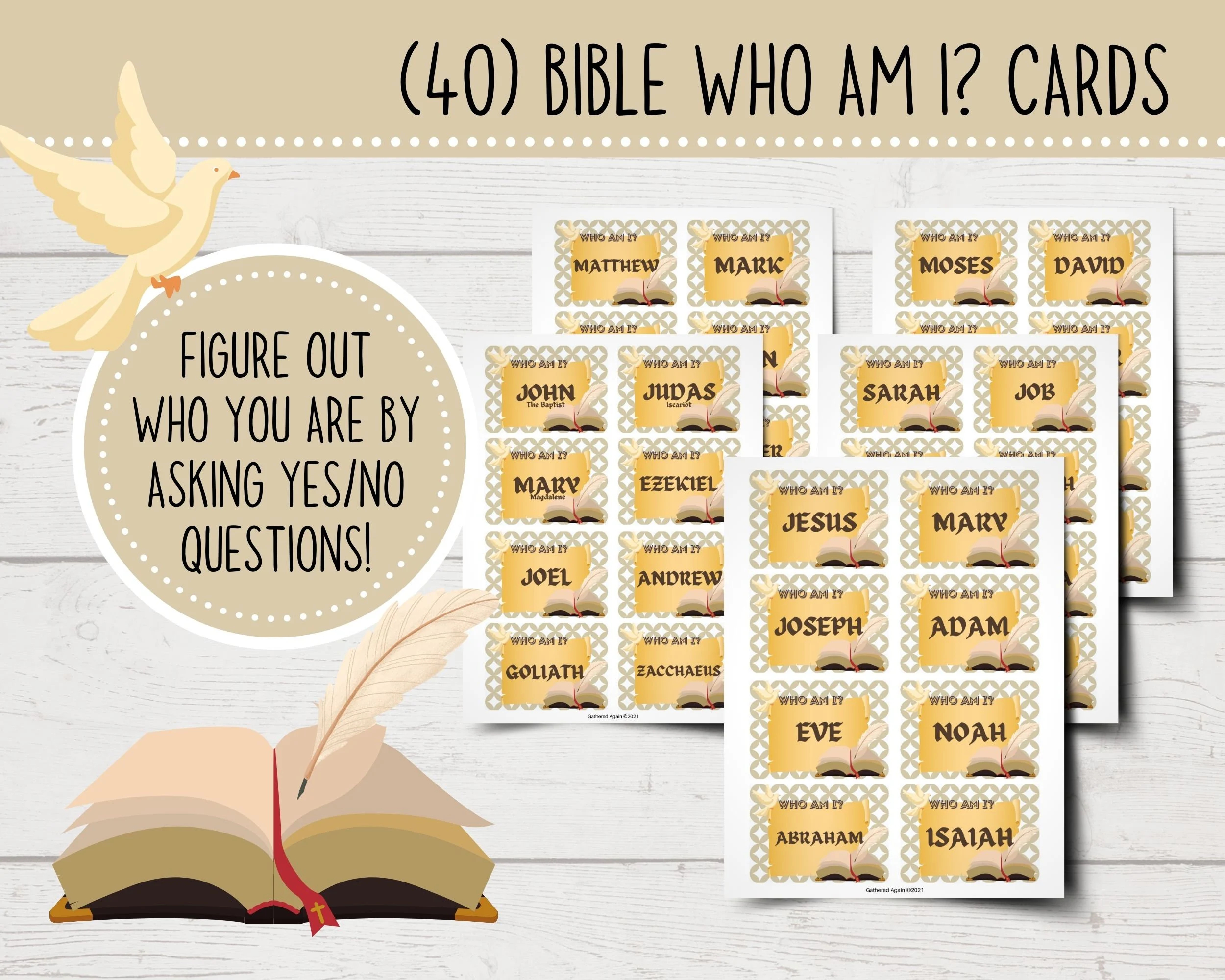 Who Am I Game Bible Characters Edition Printable Who Am I Cards Bible Study Icebreaker Printable Sunday School Activity Word Games Etsy New Zealand