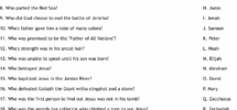 Who s Who In The Bible Summer Camp 2019 Worksheet WordMint