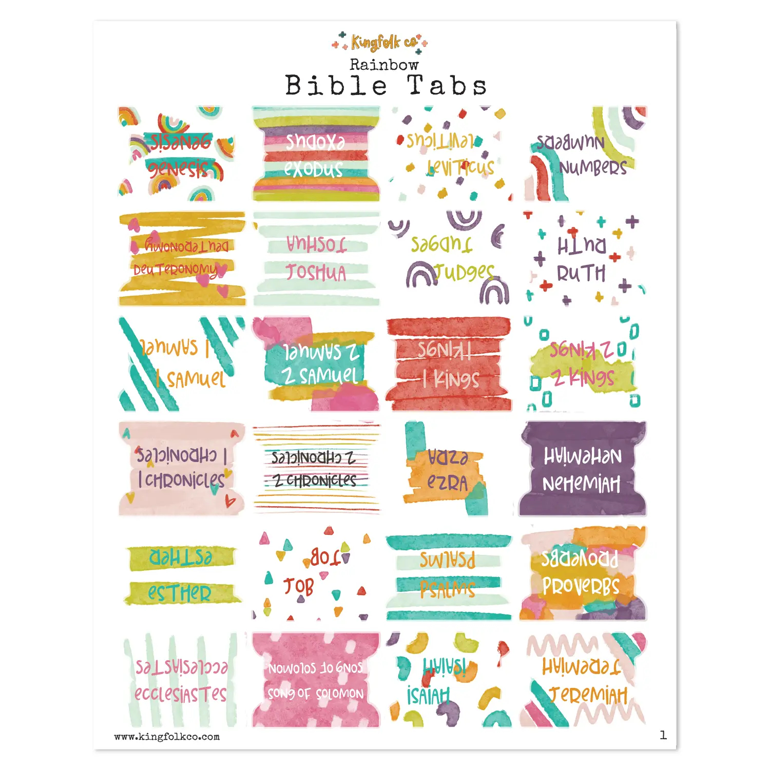 Wholesale Rainbow Bible Tabs Stickers For Your Store Faire