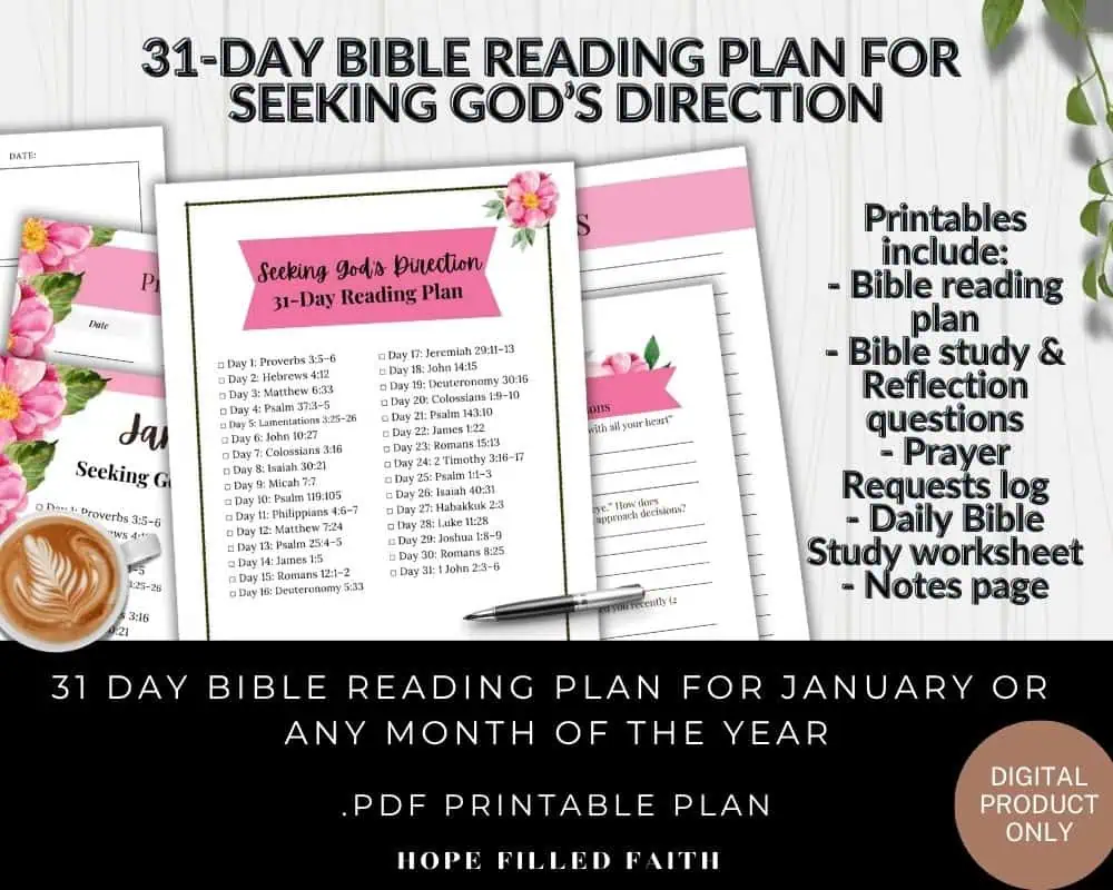 1 Yr Daily Bible Reading Plan Printable Free