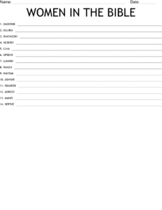 WOMEN IN THE BIBLE Word Scramble WordMint