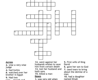 Women Of The Bible Crossword WordMint