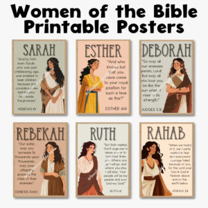 Women Of The Bible Printable Posters Christian Classroom Decor Sunday School Lessons Old Testament Etsy