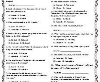 Women Of The Bible Trivia Quiz Etsy