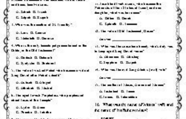 Women Of The Bible Trivia Quiz Etsy