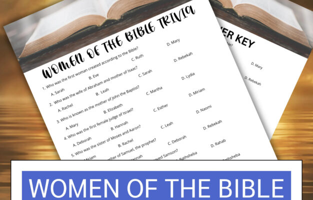 Women Of The Bible Trivia Quiz Printable Bible Study Game PDF Etsy