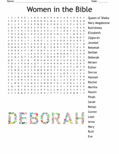 Women Of The Bible Word Search WordMint