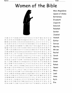 Women Of The Bible Word Search WordMint