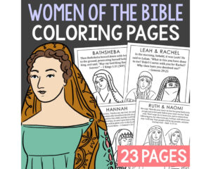 WOMEN S HISTORY MONTH Bible Story Coloring Pages Activity Christian Homeschool Printable Worksheets Sunday School Church Bulletin Board Etsy