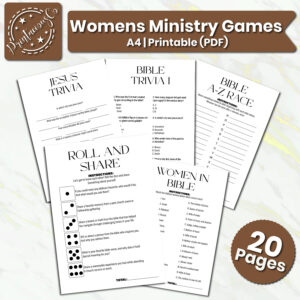 Women s Ministry Games Bundle Printable Women s Retreat Activities Bible Trivia Women In The Bible Bible Study Ladies Activities Etsy