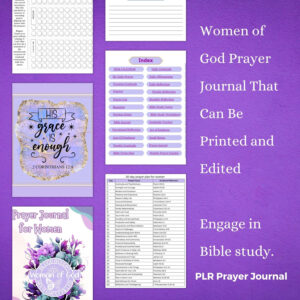 Women s Prayer Journal PLR Women s Prayer Journal Gift For Women Printable Women s Journal Woman Of God Journal Women s Bible Study