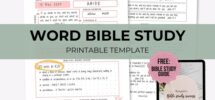 Word Bible Study Bible Study Printable In Depth Digital Bible Study Scripture Study Notes PDF Bible Worksheets Etsy