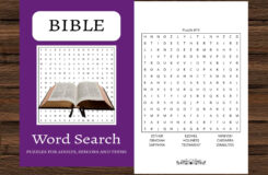 Word Search 35 Printable Bible Word Search Puzzles For Adults And Teens Digital Activity Book Etsy