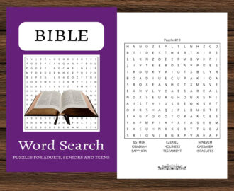 Word Search 35 Printable Bible Word Search Puzzles For Adults And Teens Digital Activity Book Etsy
