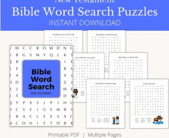 Word Search For Kids Printable New Testament Etsy
